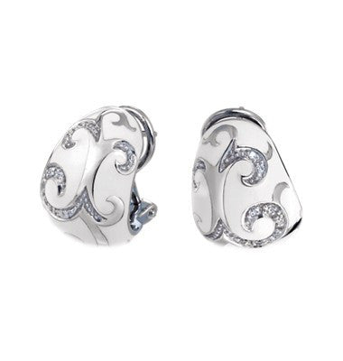 Belle e'toile Sterling Silver Royale White Earrings (81322)