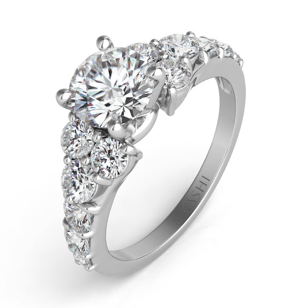 S. Kashi 14K White Gold 1ctw Diamond Engagement Ring Semi-Mount 