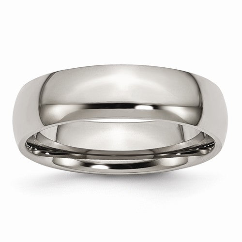 Titanium 6mm Polished Band, Size 10 (82878)