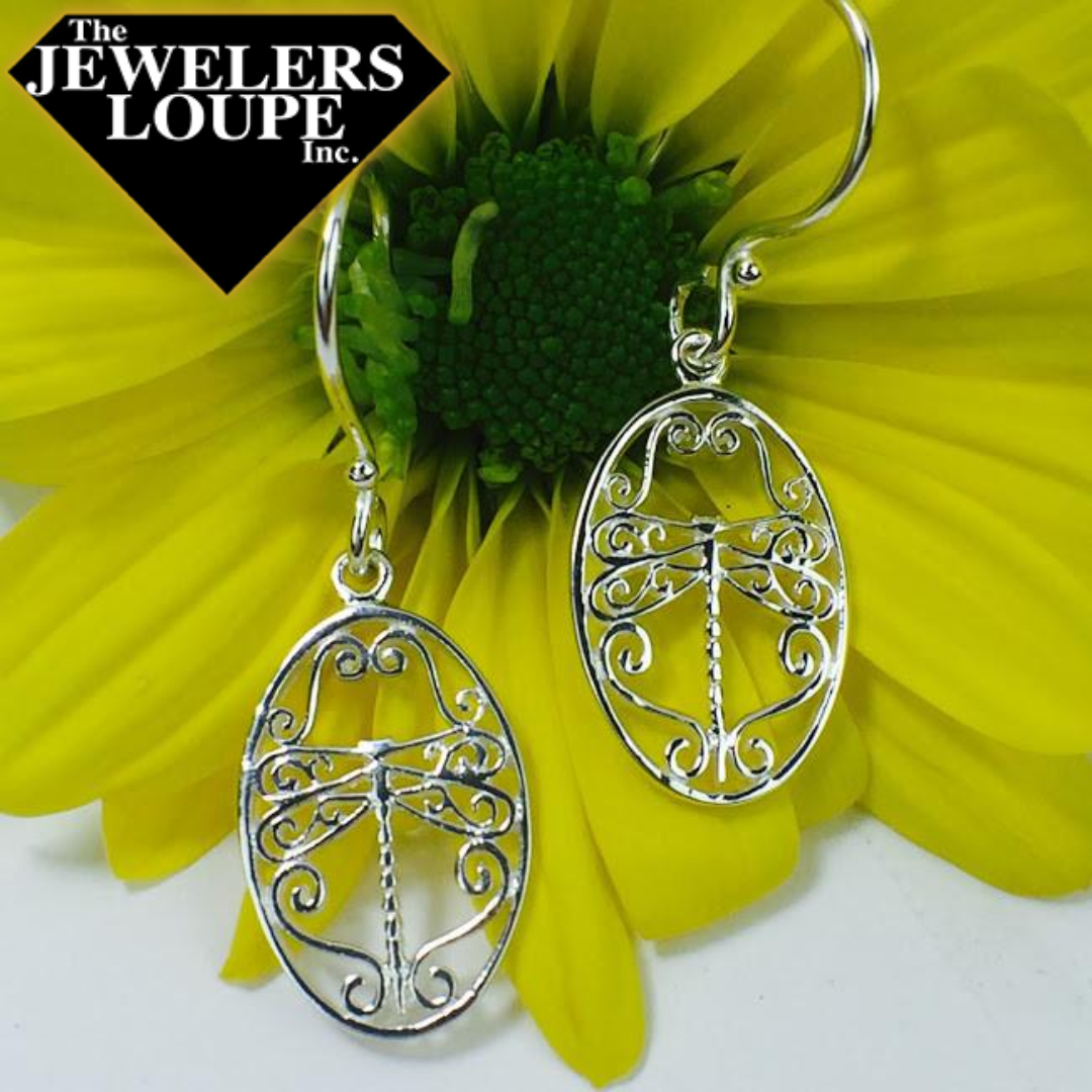 Southern Gates Sterling Silver Small Dragonfly Earrings