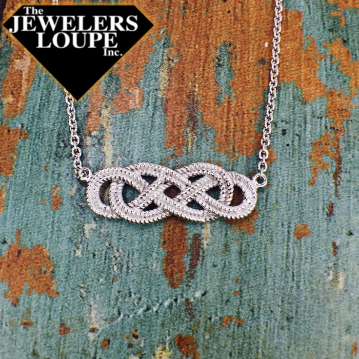 Southern Gates Harbor Series Sterling Silver Nautical Knot Necklace