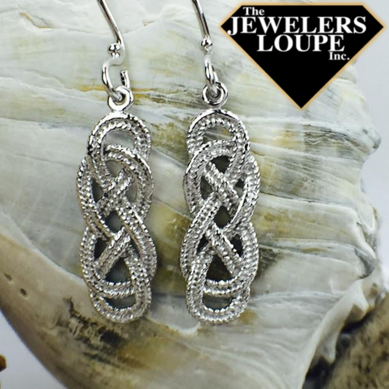 Southern Gates Harbor Series Sterling Silver Nautical Knot Earrings (88109)