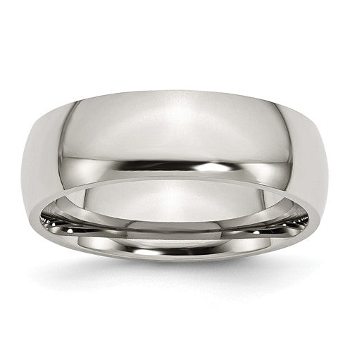 Stainless Steel 7mm Polished Band, Size 10 (88722)