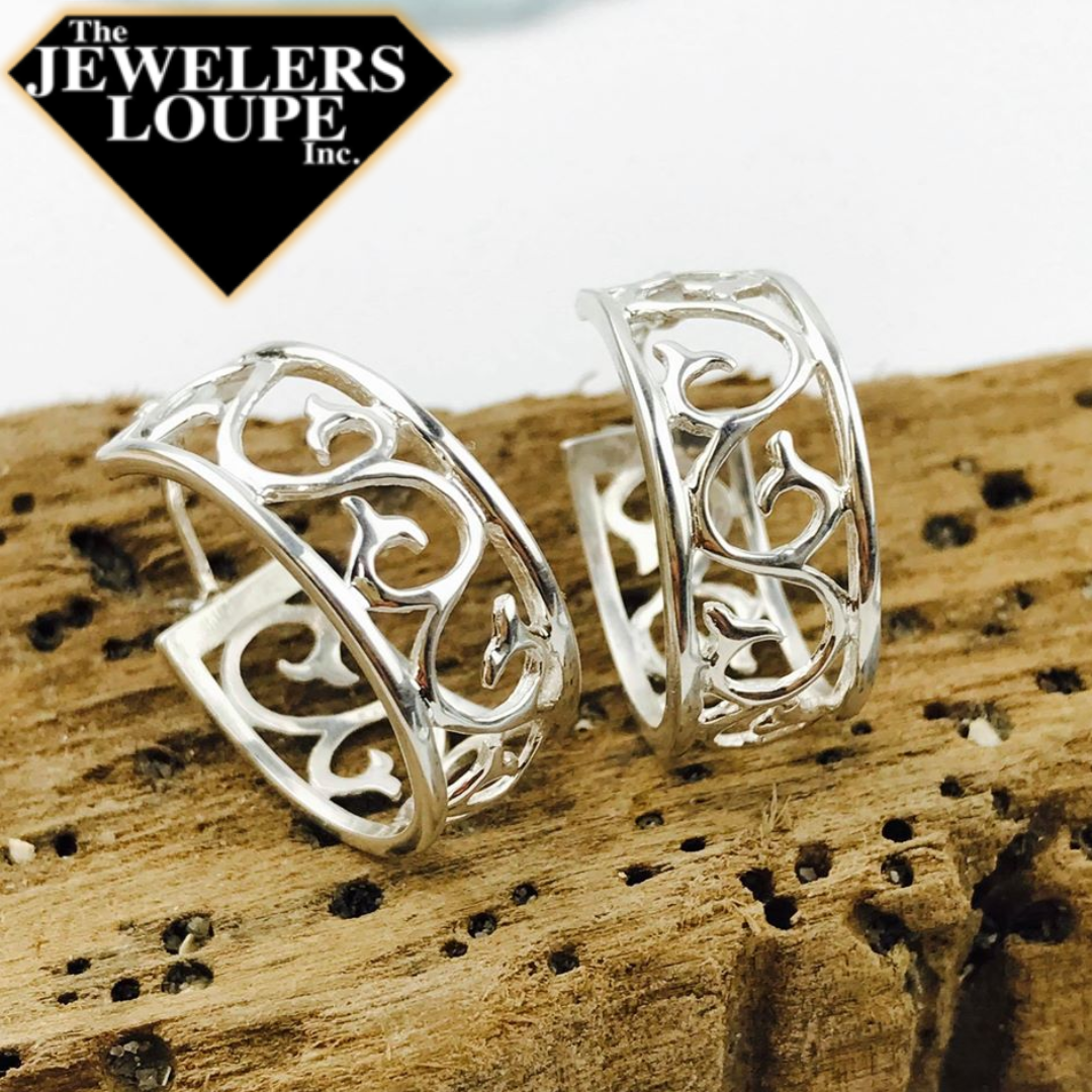 9mm sterling silver hoop on sale earrings