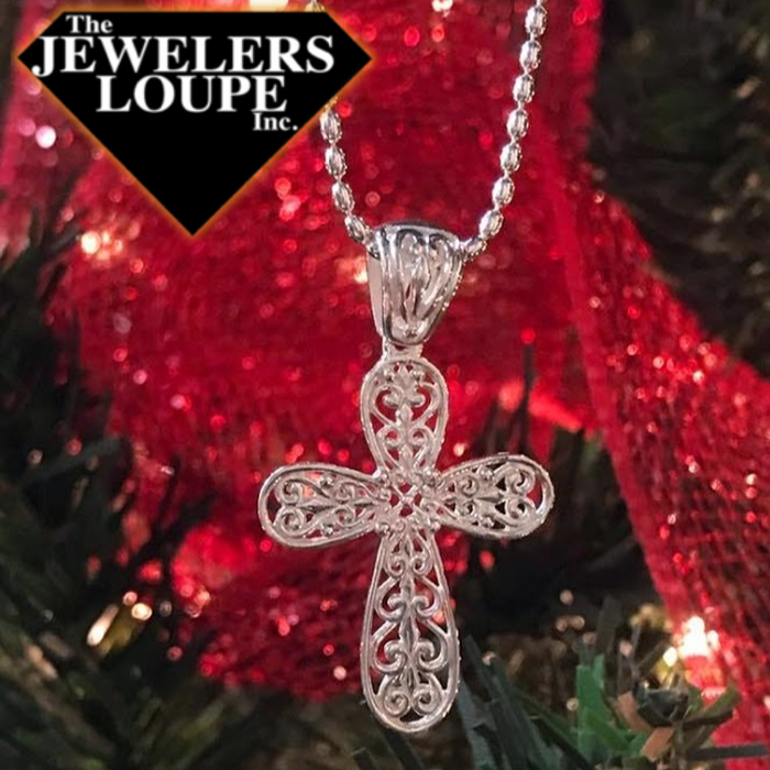 Southern Gates Sterling Silver Small Filigree Cross Pendant