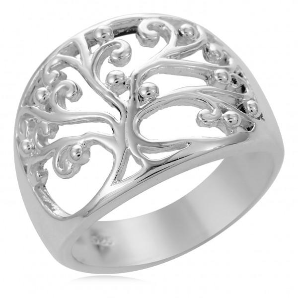 Southern Gates Sterling Silver Oak Tree Ring