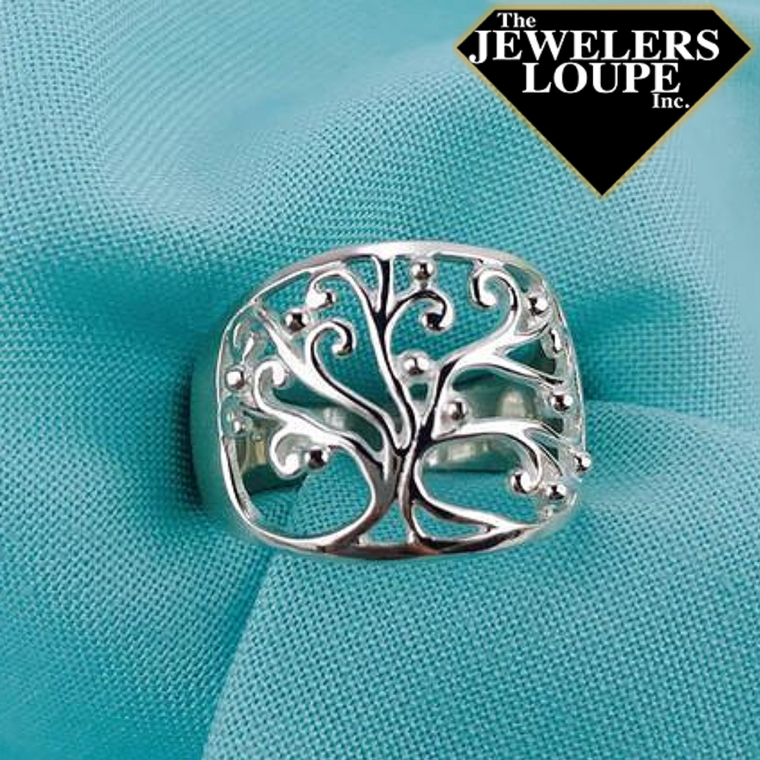 Southern Gates Sterling Silver Oak Tree Ring, Size 8 (81113)