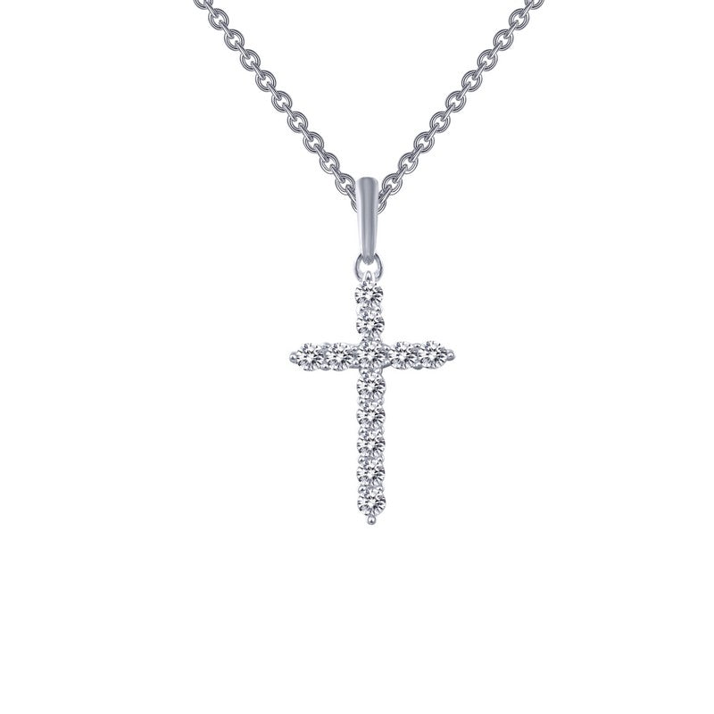 Lafonn Simulated Diamond Sterling Silver Cross Necklace (91802)