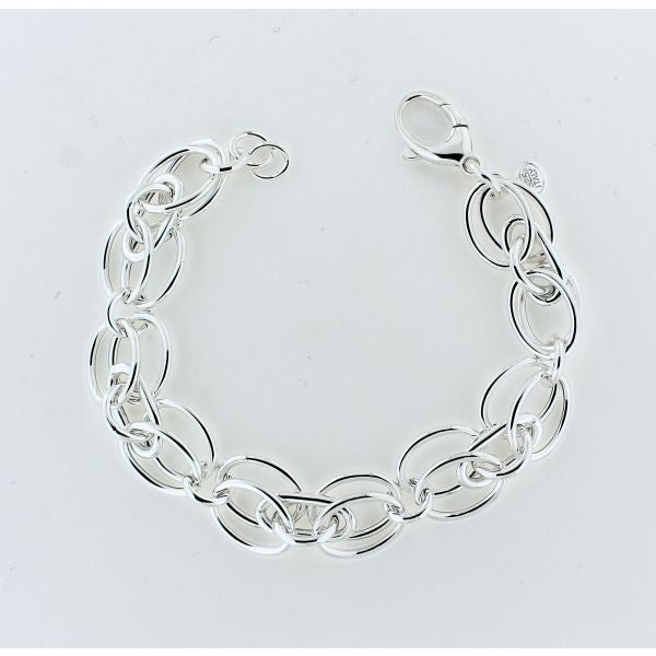 Southern Gates Sterling Silver Double Oval Link Bracelet, 7.5