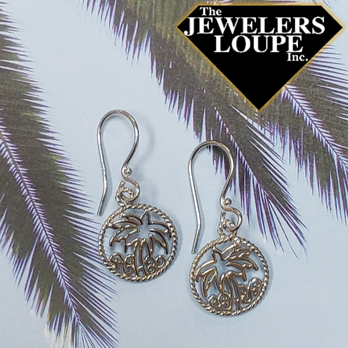 Southern Gates® Harbor Series Collection 15mm Palm Tree Earrings 925 Sterling Silver - Rhodium Plated  As a tribute to the hundreds of coastal communities across the country, the Southern Gates® Harbor Series celebrates sailors, swimmers, and sun soakers with jewelry inspired by timeless nautical elements.