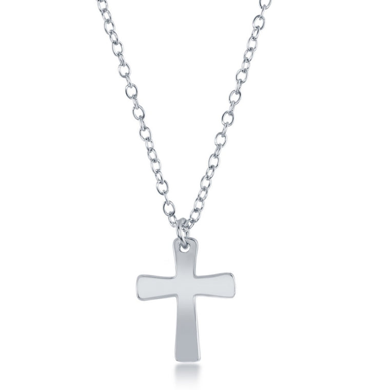 Sterling Silver Small Cross Pendant with Chain (95244)