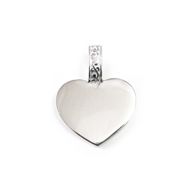 Southern Gates Sterling Silver Holiday Heart Engravable Pendant