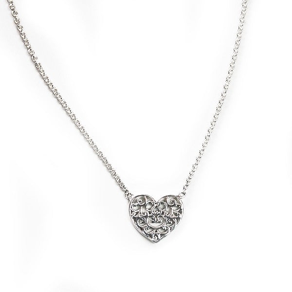 Southern Gates Sterling Silver Holiday Heart Necklace