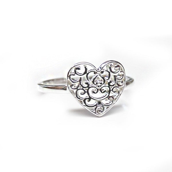 Southern Gates Sterling Silver Holiday Heart Ring, Size 6 (95694)