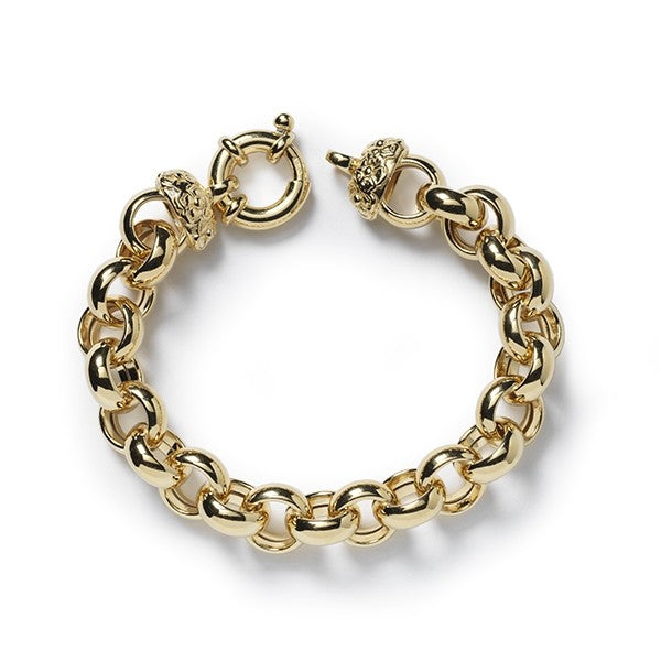 Southern Gates Sterling Silver Gold Plated Judy Rolo Bracelet, 8