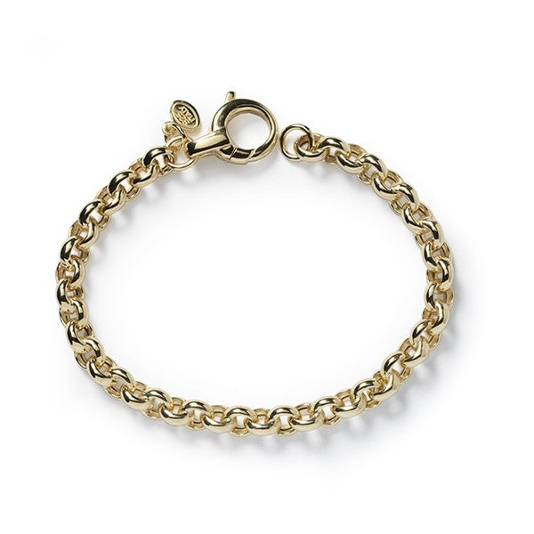 Southern Gates Sterling Silver Gold Plated McClain Rolo Bracelet, 7.75