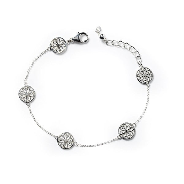 Southern Gates Sterling Silver Inspiration Logo Station Bracelet