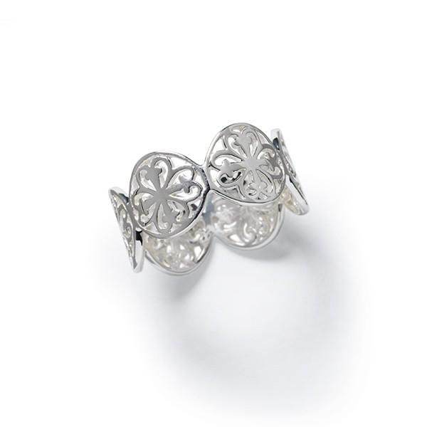 Southern Gates® Inspiration Logo Ring Inspiration Series Whole Sizes: 5 - 10 925 Sterling Silver Designed and distributed in Charleston, SC   Beautiful scroll designs reminiscent of the ironwork found in historic churches, chapels, and cathedrals have inspired this intricate filigree jewelry.