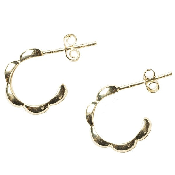 Southern Gates Sterling Silver Gold Plated Small Rice Bead Hoop Earrings (97242)