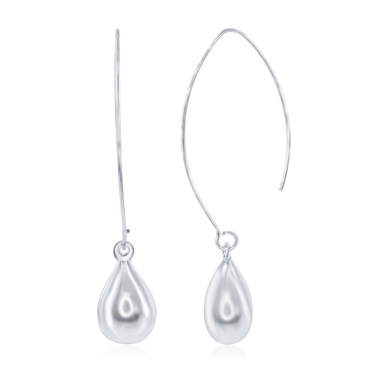 Sterling Silver Kisses Style Threader Earrings (92134)