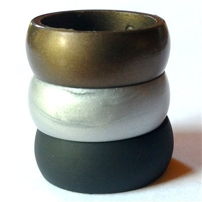 Men's 8mm Bronze Combo Silicone Bands, Size 12 (91624)