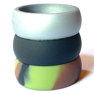 Men's 8mm Camo Combo Silicone Bands, Size 10 (91627)