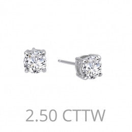 Lafonn 2.5cttw Simulated Diamond Earrings in Sterling Silver Bonded with Platinum
