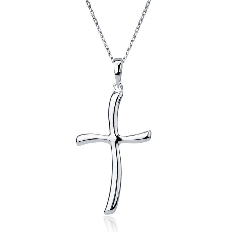 Sterling Silver Thin Cross Pendant with Chain (91299)