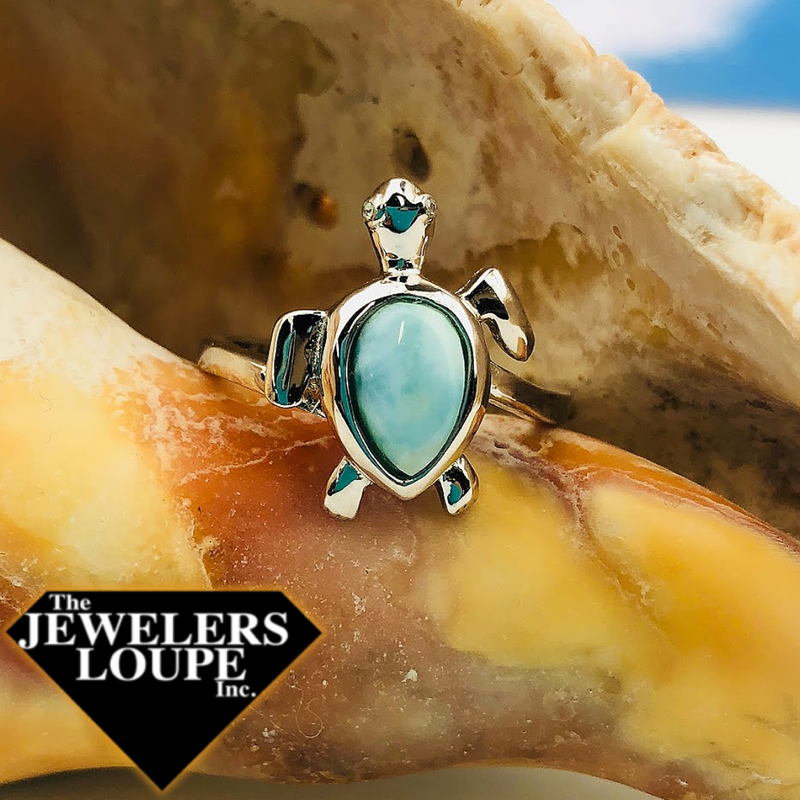 Turtle sterling silver ring deals