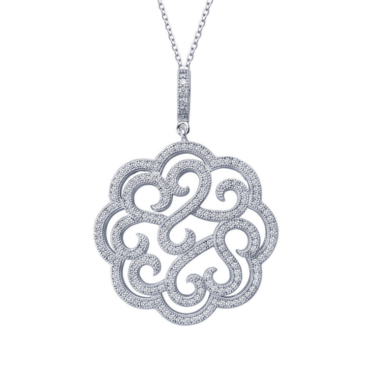 Lafonn Simulated Diamond Necklace in Sterling Silver (77550)