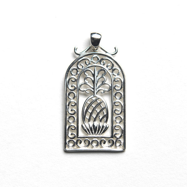 Southern Gates Sterling Silver Small Pineapple Dome Pendant (82758)