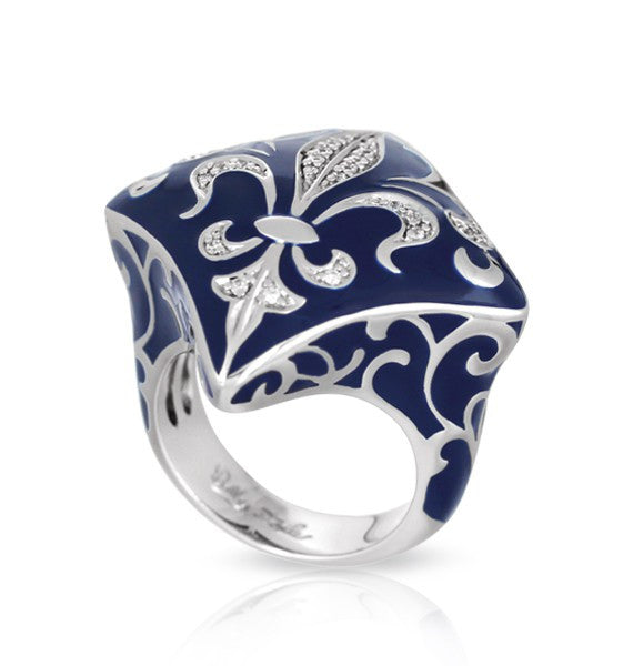 Belle e'toile Sterling Silver Josephine Blue Ring, Size 7 (81308)