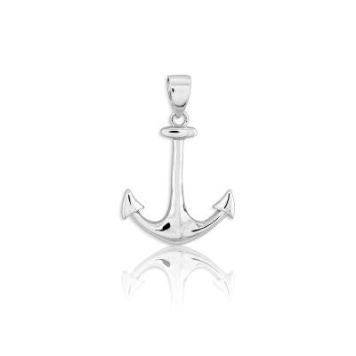 Sterling Silver Anchor Pendant with Chain