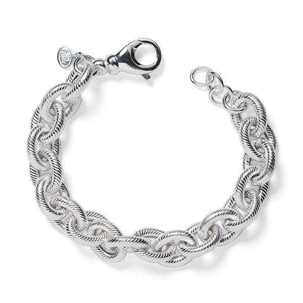 Southern Gates Sterling Silver Elisa Textured Link Bracelet, 7.5