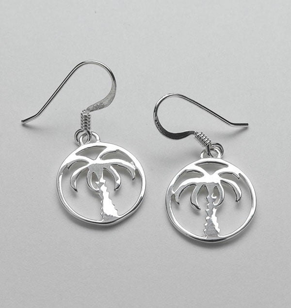 Southern Gates Sterling Silver Small Palmetto Tree Earrings