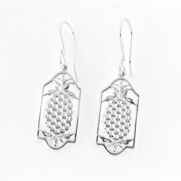 Southern Gates Sterling Silver Framed Pineapple Earrings (82539)