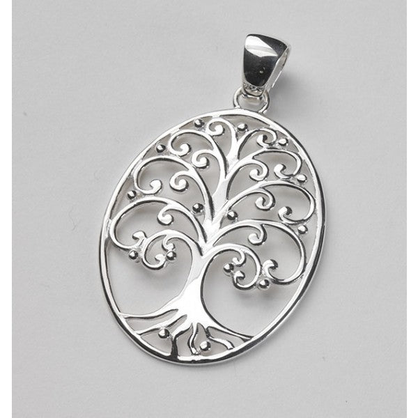 Southern Gates Sterling Silver Large Oval Oak Tree Pendant (91512)
