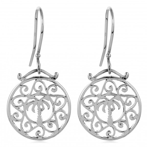 Southern Gates Sterling Silver Palmetto Tree Earrings