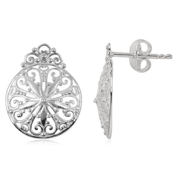 Southern Gates Sterling Silver Sanddollar Stud Earrings