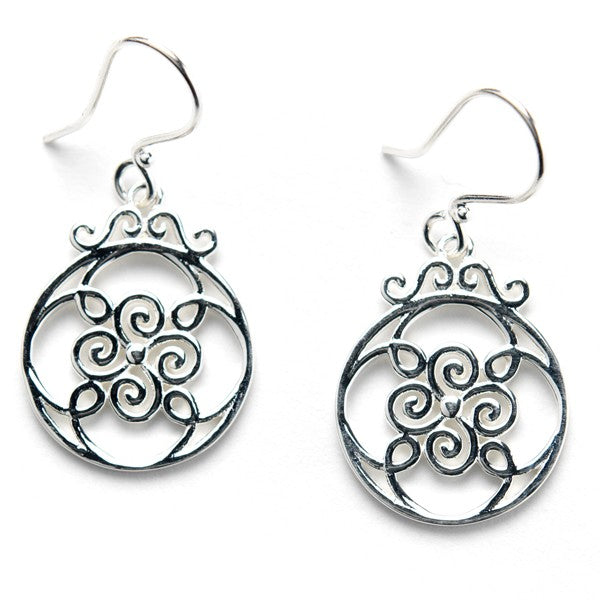 Southern Gates Sterling Silver Open Swirl Earrings 