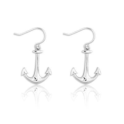 Sterling Silver Anchor Earrings (82248)