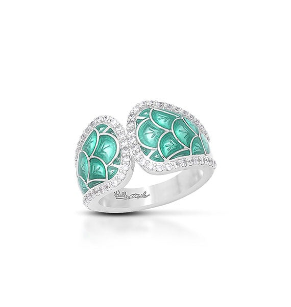 Belle e'toile Sterling Silver Marina Turquoise Ring, Size 7 (91820)