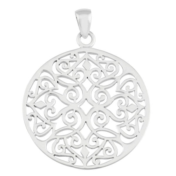 Southern Gates Sterling Silver Large Round Pendant (81100)