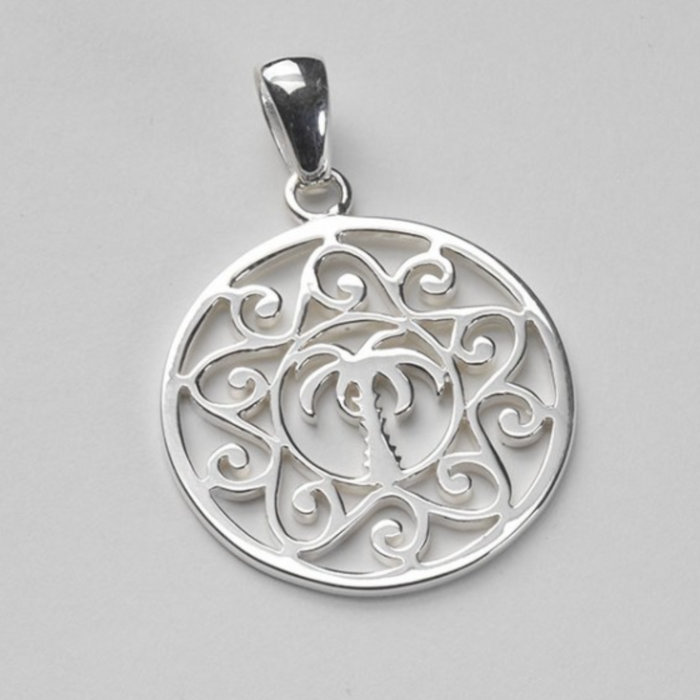 Southern Gates Sterling Silver Palmetto Tree Pendant