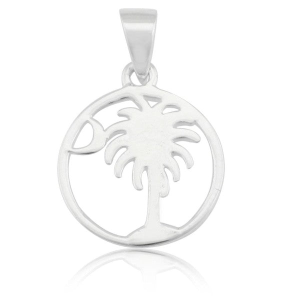 Southern Gates Sterling Silver Small Palmetto with Moon Pendant (82030)