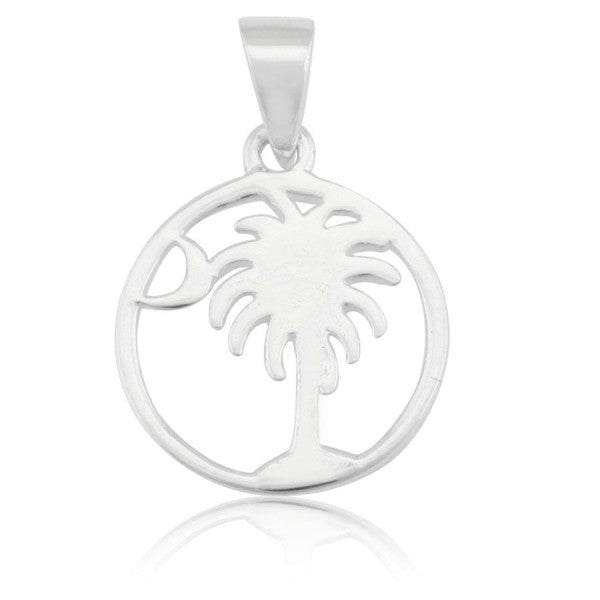 Southern Gates Sterling Silver Small Palmetto with Moon Pendant