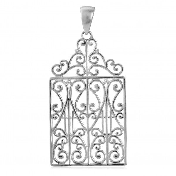 Southern Gates Sterling Silver Scroll Top Gate Pendant