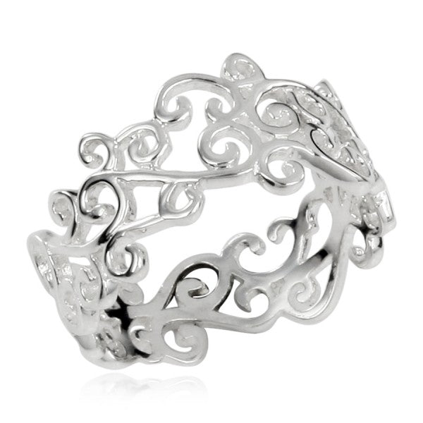 Southern Gates Sterling Silver Courtyard Scroll Ring