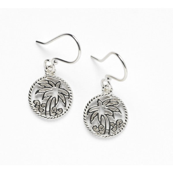 Southern Gates Harbor Series Sterling Silver Palm Tree Earrings