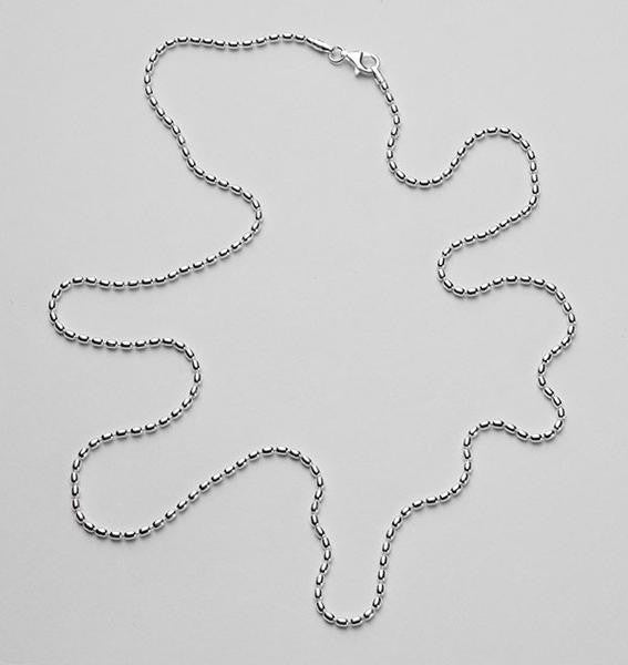 Southern Gates Sterling Silver 1.8mm Rice Bead Chain KAR512, 30
